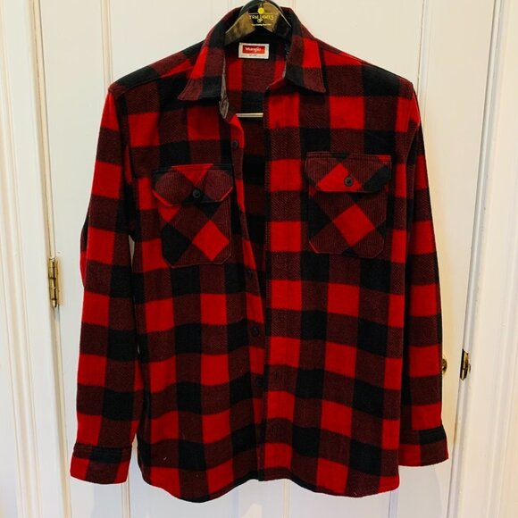 Wrangler Other - Vintage Wrangler Work Shirt Flannel Jacket Size Medium Heavy Chamois Work
